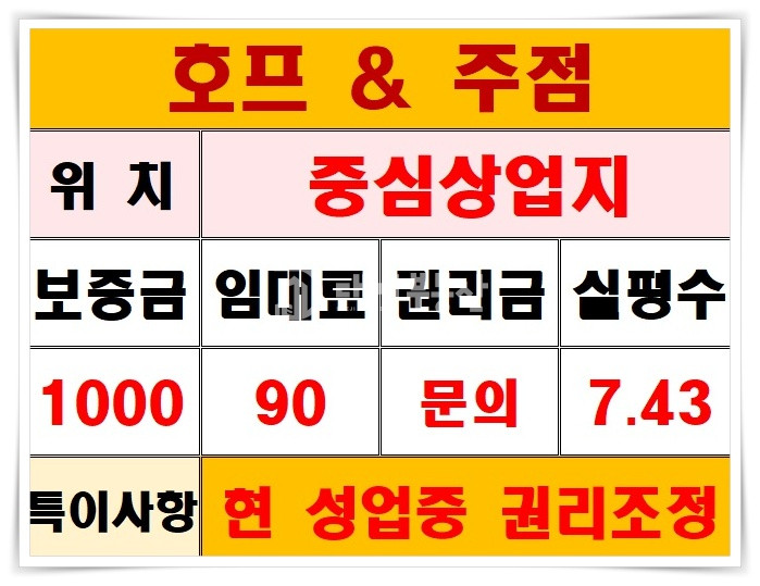 경기 시흥시 정왕동 정왕동 먹자 로데오 상권에 위치한 상가 임 월세 매물번호 10159 사진 7