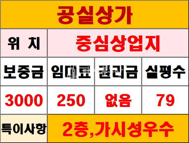경기 시흥시 정왕동 정왕동 중심상업지 도로변 2층공실상가 임대매물 월세 매물번호 10695 사진 7