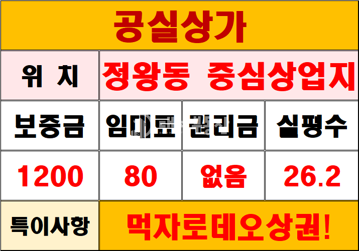 경기 시흥시 정왕동 정왕동 로데오 안쪽 바닥 천장 마감된 3층 상가 임대매물 월세 매물번호 10669 사진 10